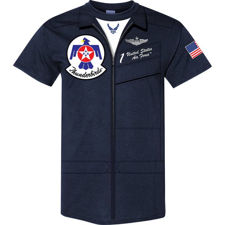 T-shirt Infantil Fato de Voo Thunderbirds da Força Aérea dos EUA por Aeroplane Apparel Co. por atacado de Aeroplane Apparel Co.