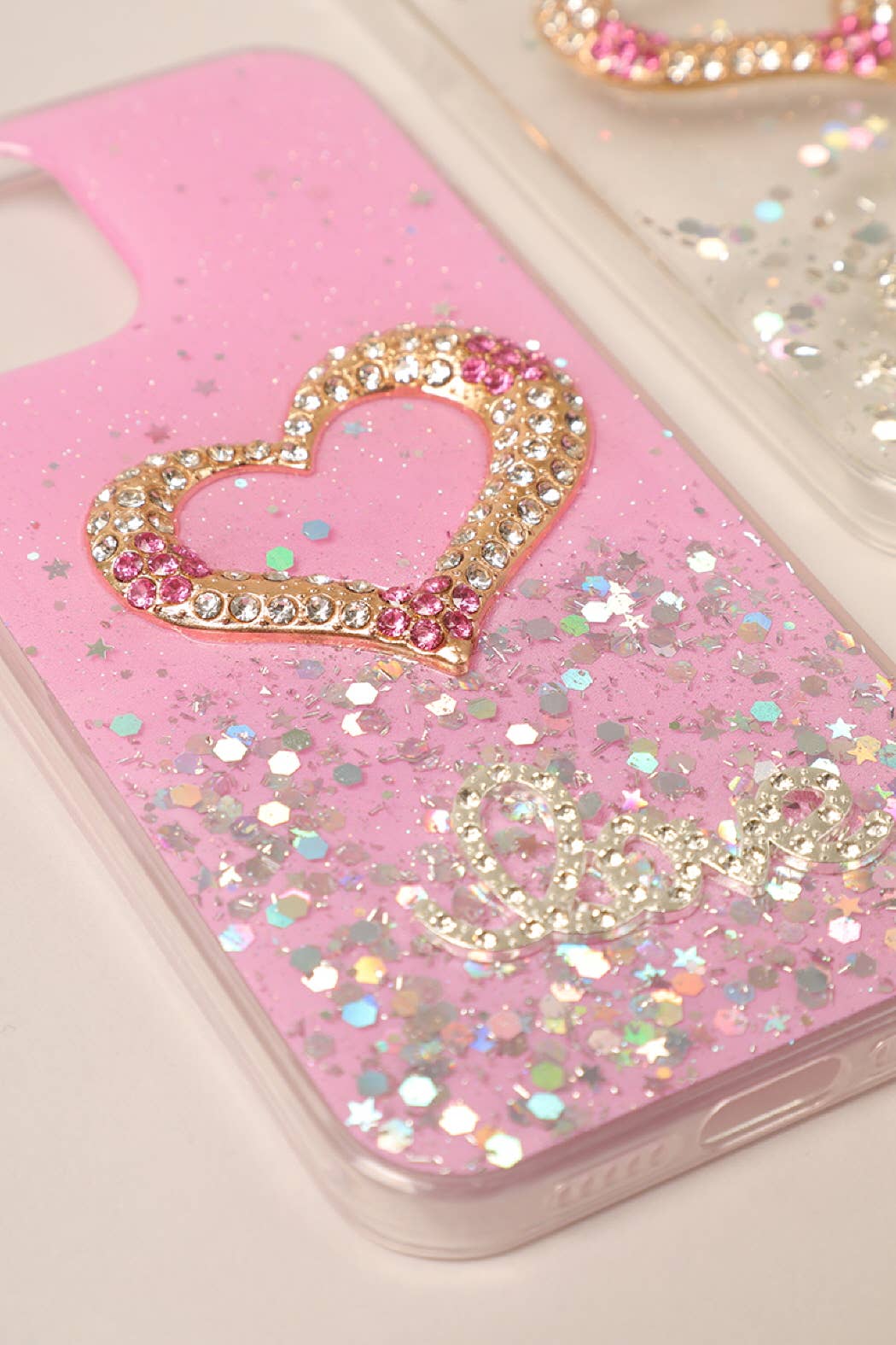 Fashion City - Wholesale Phone Case - Women's - Heart Sparkling Glitter iPhone 12 / 12 Pro Case1
