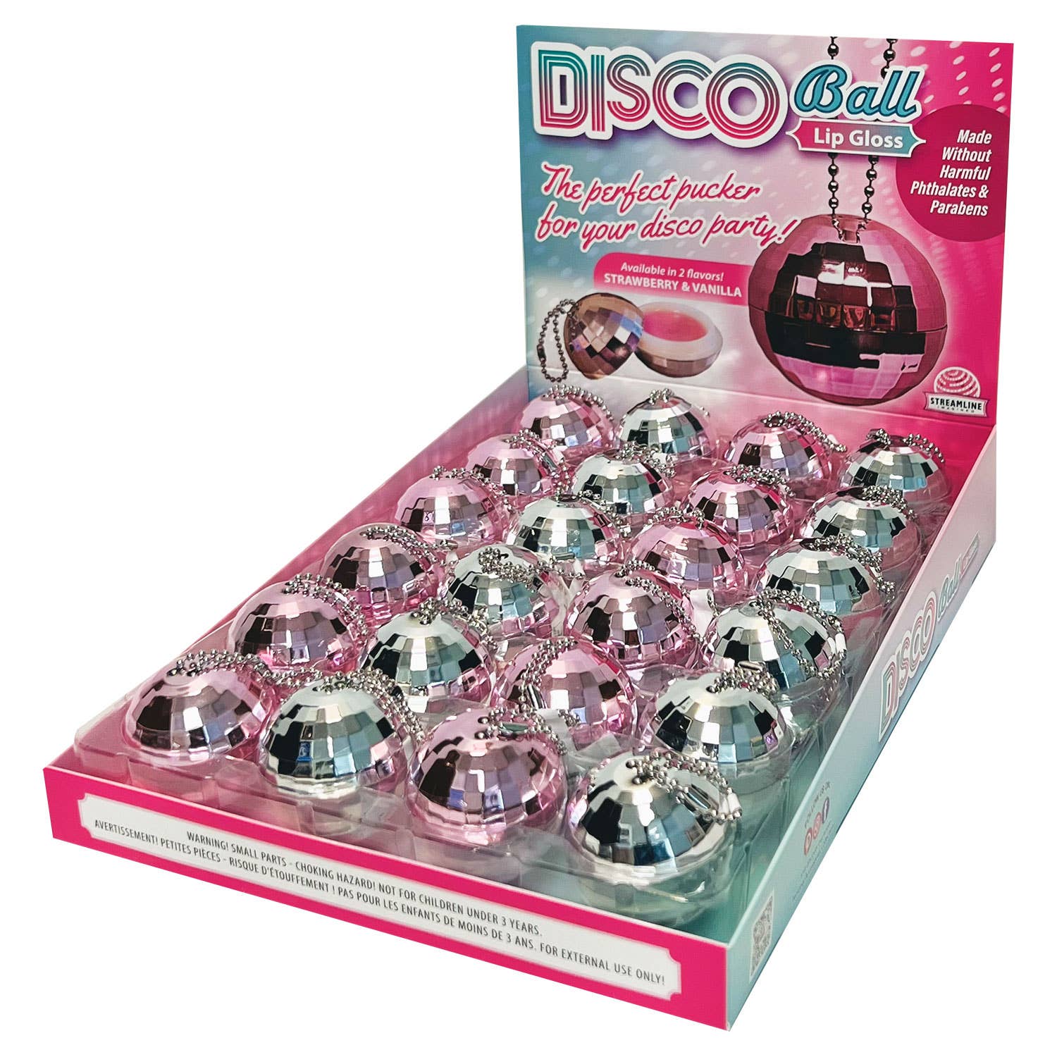 Streamline - Venta al por mayor Brillos de labios - Brillo de labios bola de discoteca con llavero5