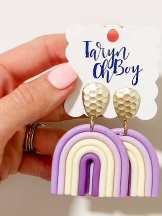 LSU Rainbow Earrings for wholesale by TarynOhBoy
