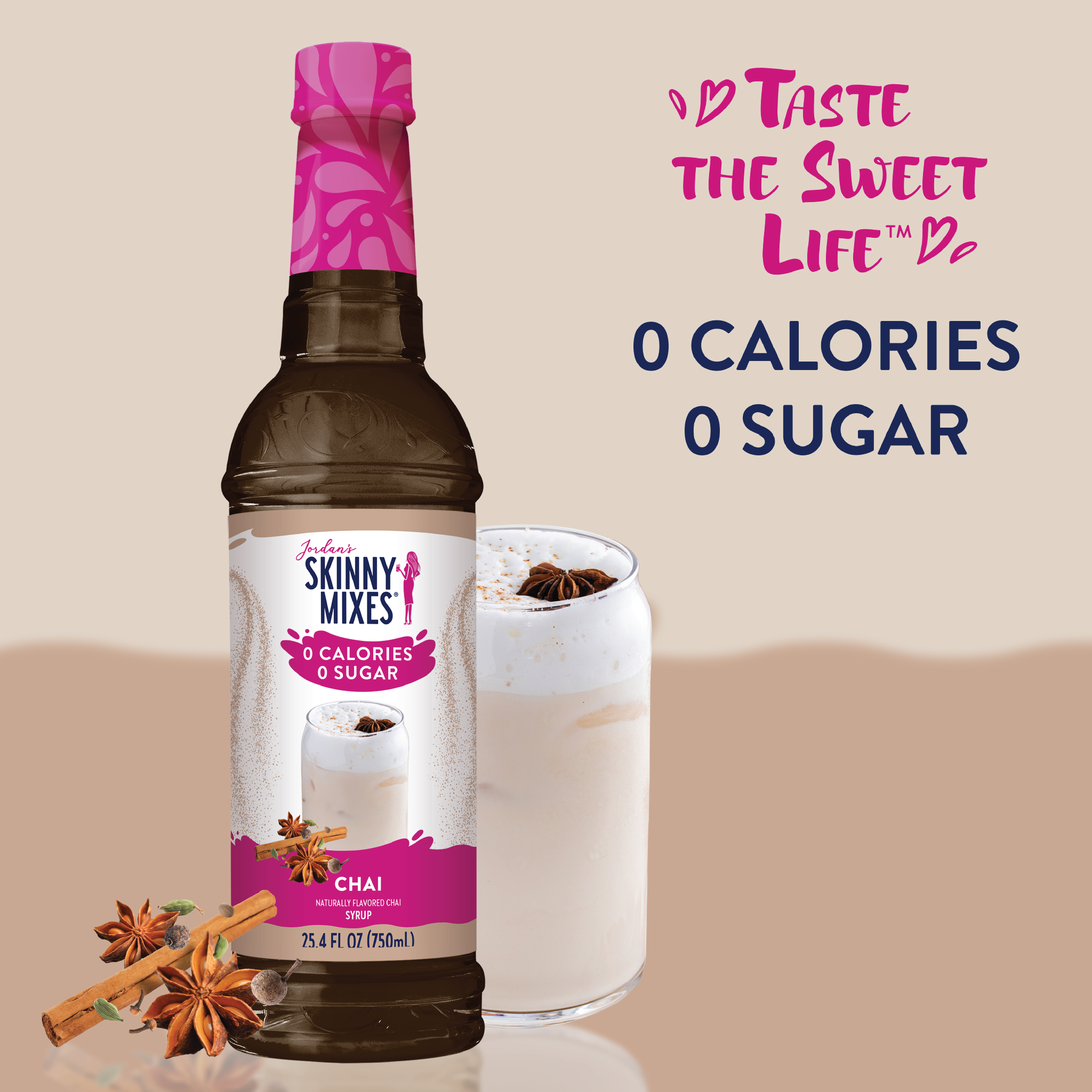 Jordan's Skinny Mixes - Wholesale Flavored Syrup - Sugar Free Chai Syrup2