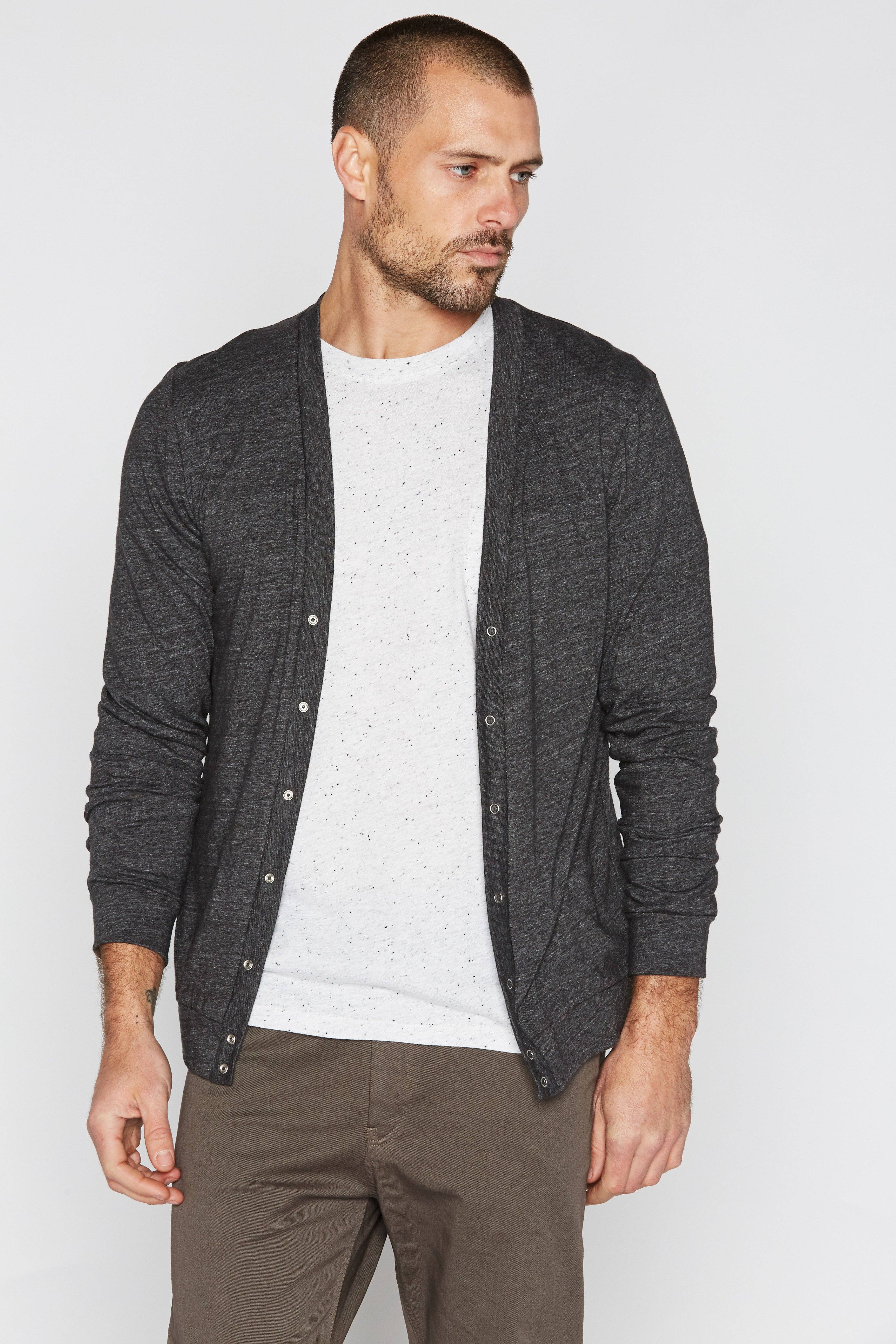 Mika Jaymes - Wholesale Cardigan - Men's - Men's Tri-Blend Cardigan Sweater13