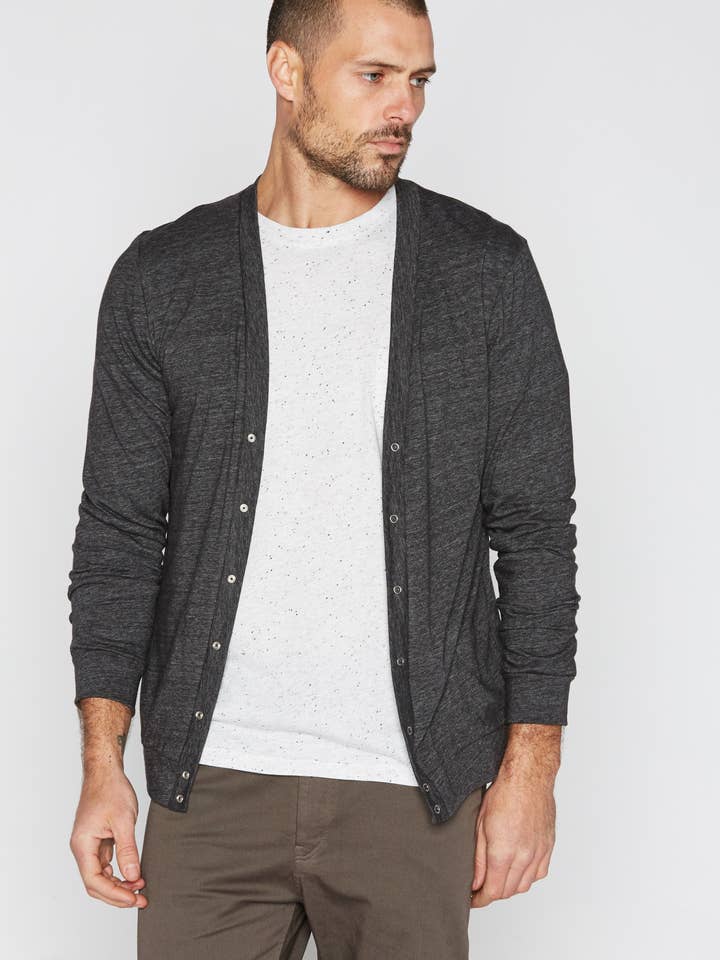 Mika Jaymes - Wholesale Cardigan - Men's - Men's Tri-Blend Cardigan Sweater13