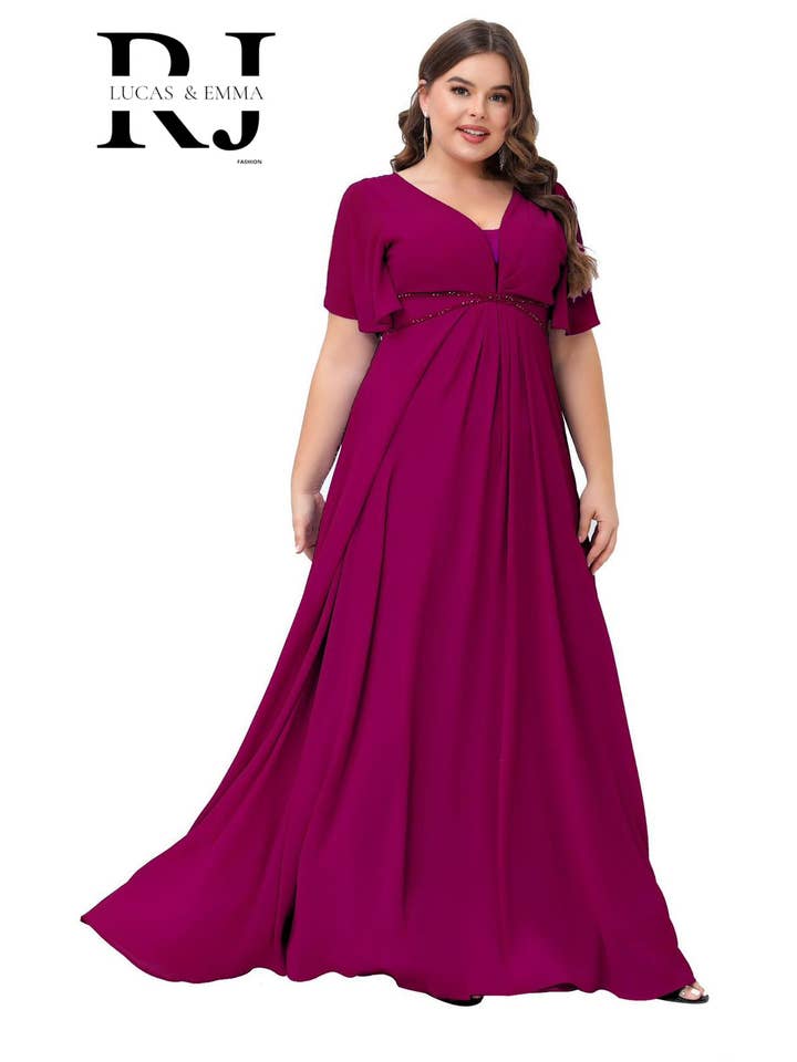 Lucas & Emma - Sarl RJ & co - Vente Robe de soirée – femme - Robe de soirée grande taille Houston 22292