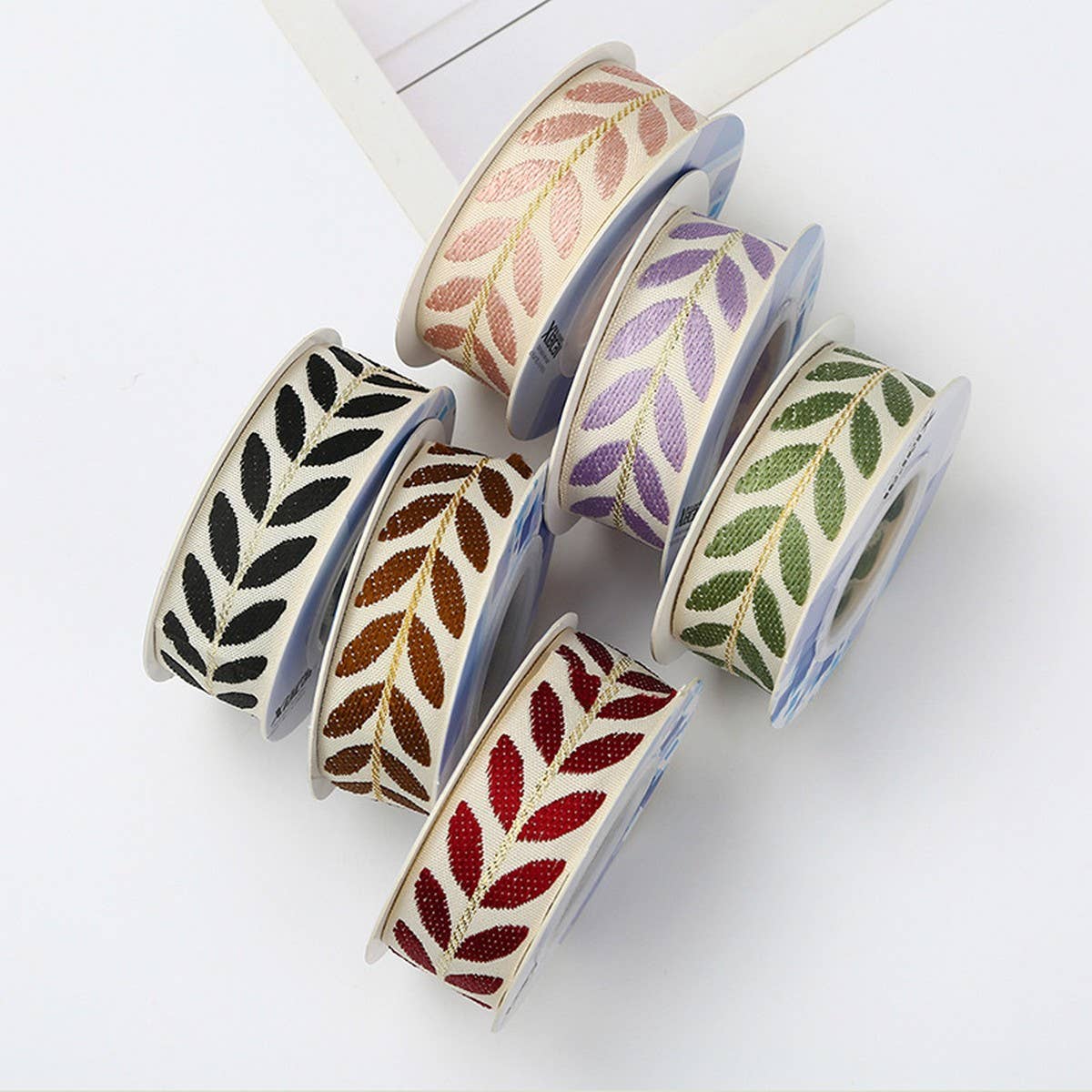 ACCITY - Wholesale Ribbon - Gift Wrapping - LEAF EMBROIDERY RIBBON EDGING RIBBON RIBBON_CWMM576410