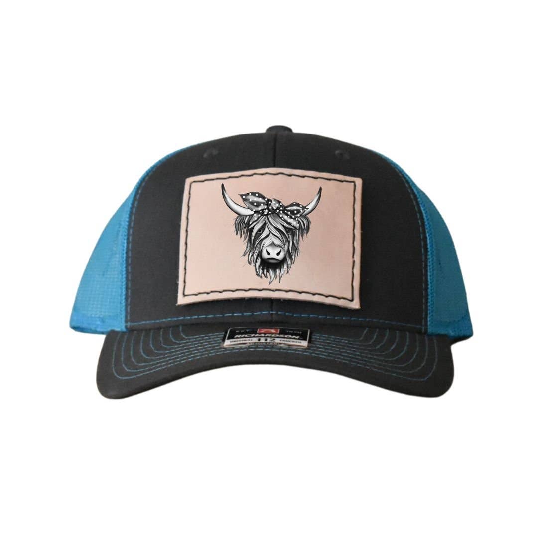 Prairie Buffalo - Wholesale Patch - Leather Hat Patches - Highland Cow with Bow6