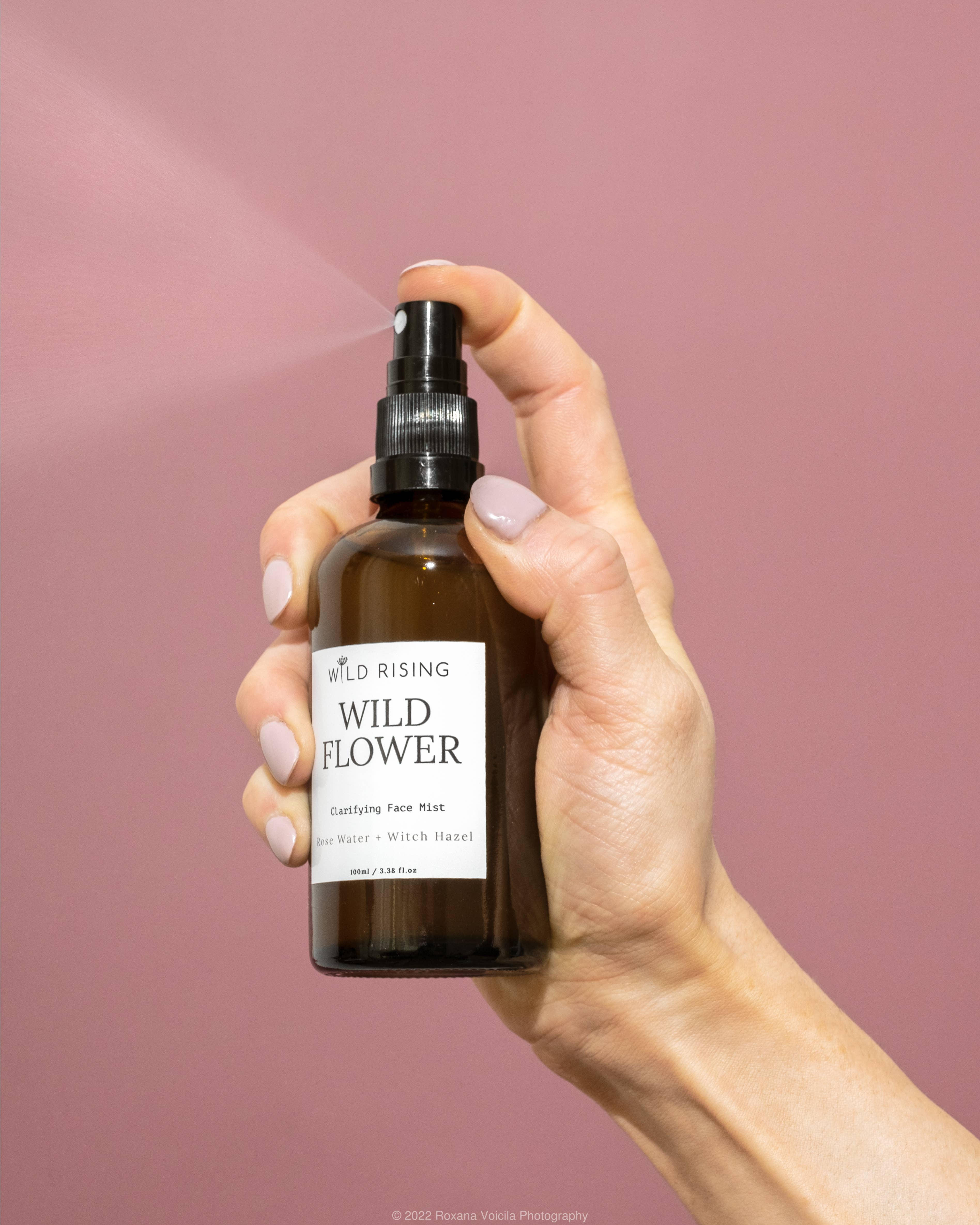 Wild Rising Skincare – wholesale Facial Toner – Organic Rose Water Facial Toner with Witch Hazel1