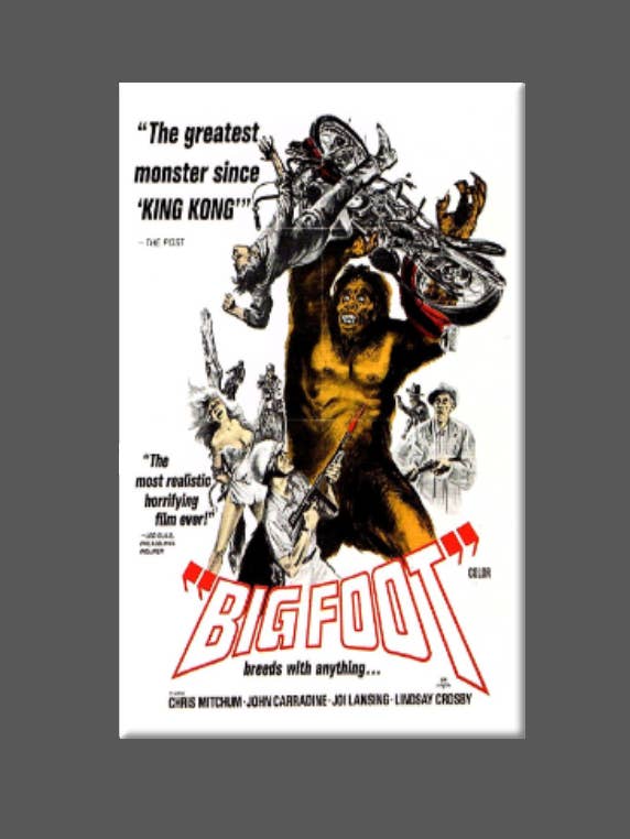 BIG FOOT, aimant, bouton, miroir, KING KONG pour la vente par Ba Ba Buttons