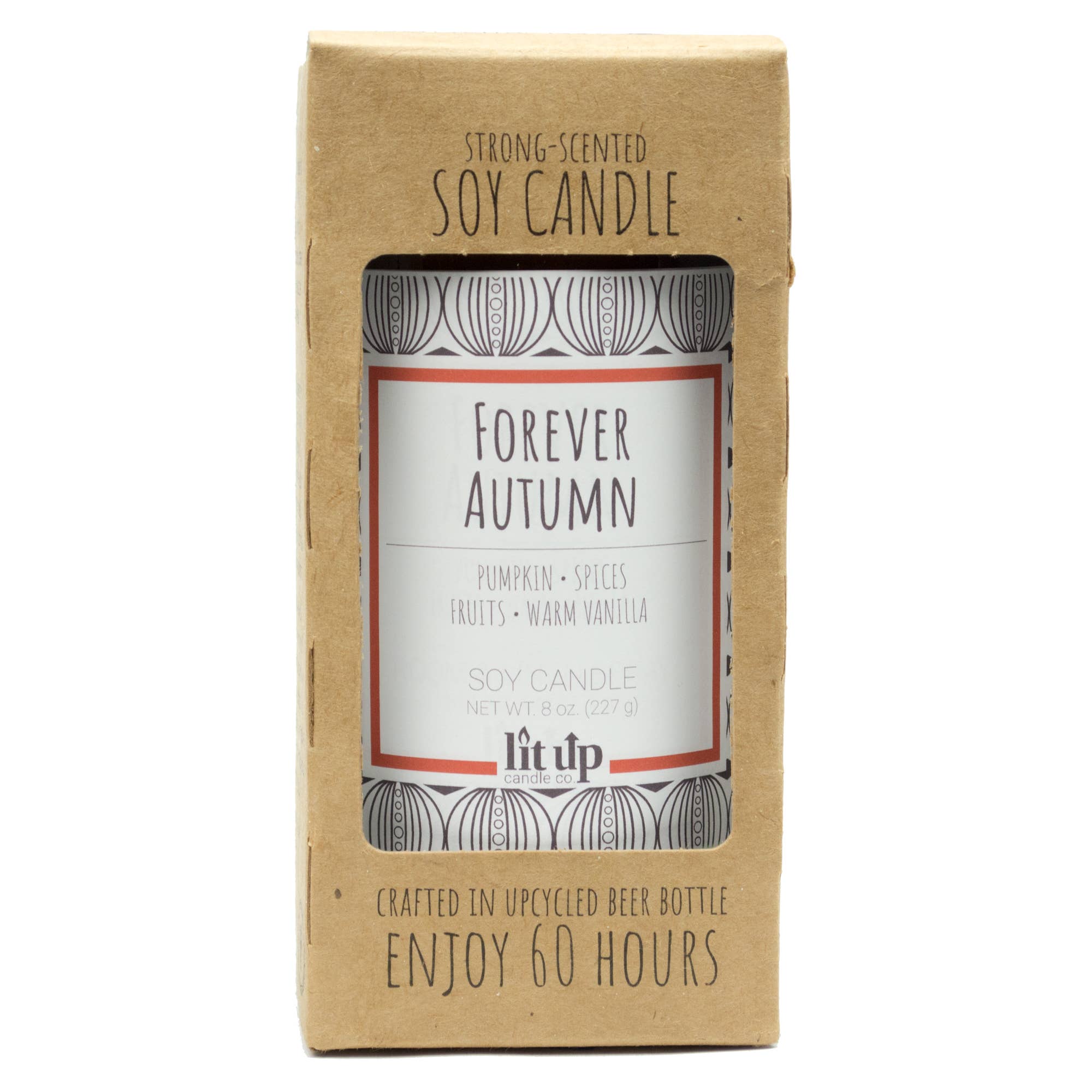 Lit Up Candle Co. - Wholesale Jar/Filled Candle - Forever Autumn scented 8 oz. soy candles in beer bottles2