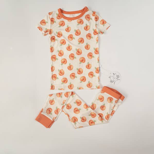 Just Peachy - Two piece shortsleeve set for wholesale by Hen and Drake Apparel, LLC