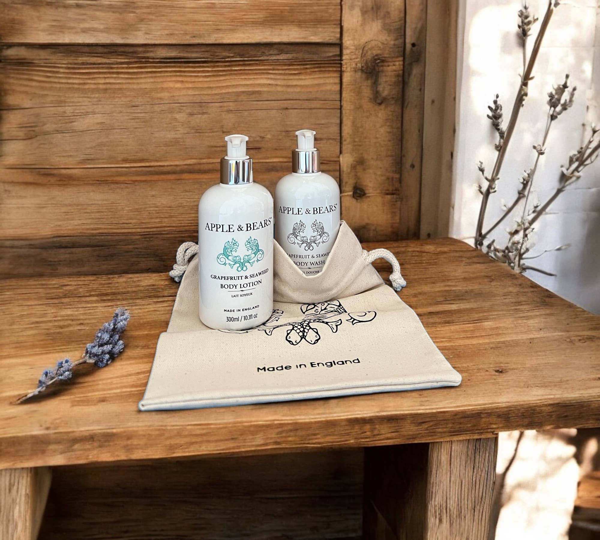 APPLE & BEARS – Großhandel Bade- & Körperpflege-Set – Luxus-Geschenkset mit Grapefruit und Meeresalgen9