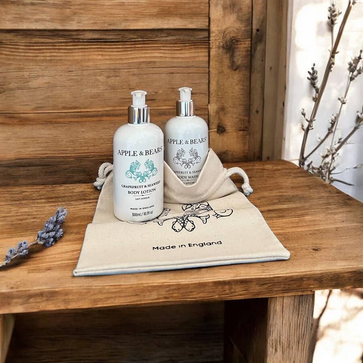 APPLE & BEARS – Großhandel Bade- & Körperpflege-Set – Luxus-Geschenkset mit Grapefruit und Meeresalgen9