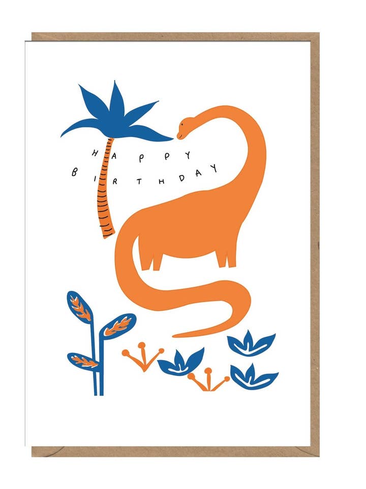 INK33 Gelukkige Verjaardag Neon Dinosaurus Kaart voor wholesale door Earlybird Designs