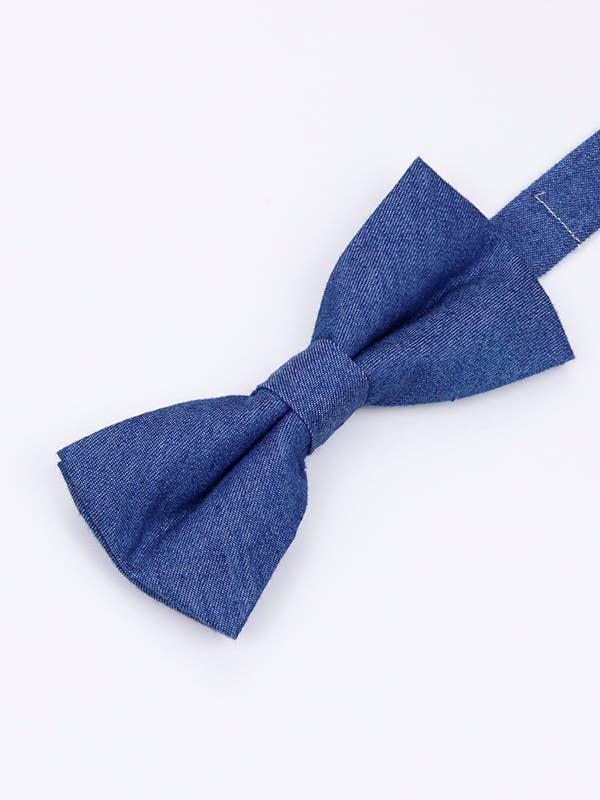 Blue Bow Tie No. 4 Men's Cotton "Edgard" for wholesale by Unipap's