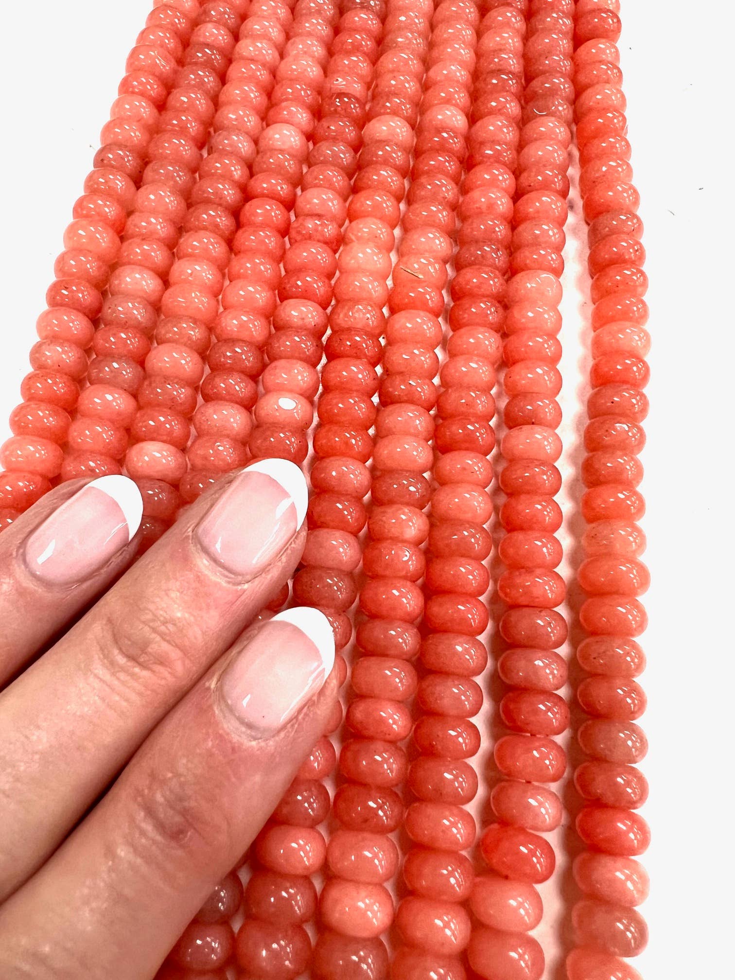 Sonya Renee Jewelry - Wholesale Beaded/Pearl Necklace - Lilly Gemstone Bead Necklace multi-color 8mm opals jade 102