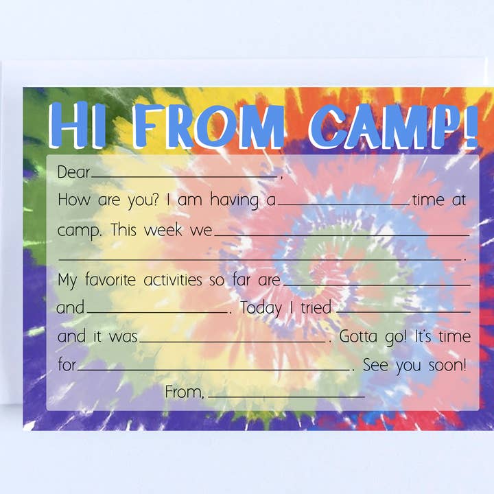 Camp Cards: Tie Dye Fill In voor wholesale door The Cornerstone Studio