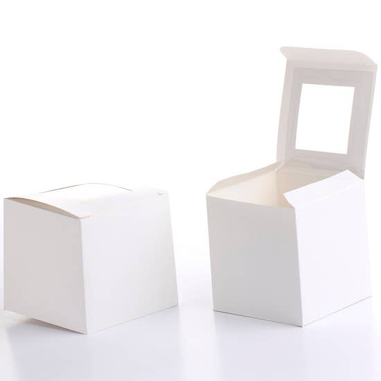 Factory Direct Craft - Vendita all'ingrosso Sac à poche - Scatole per Cupcake con Finestra Bianca (Confezione da 12 pezzi)