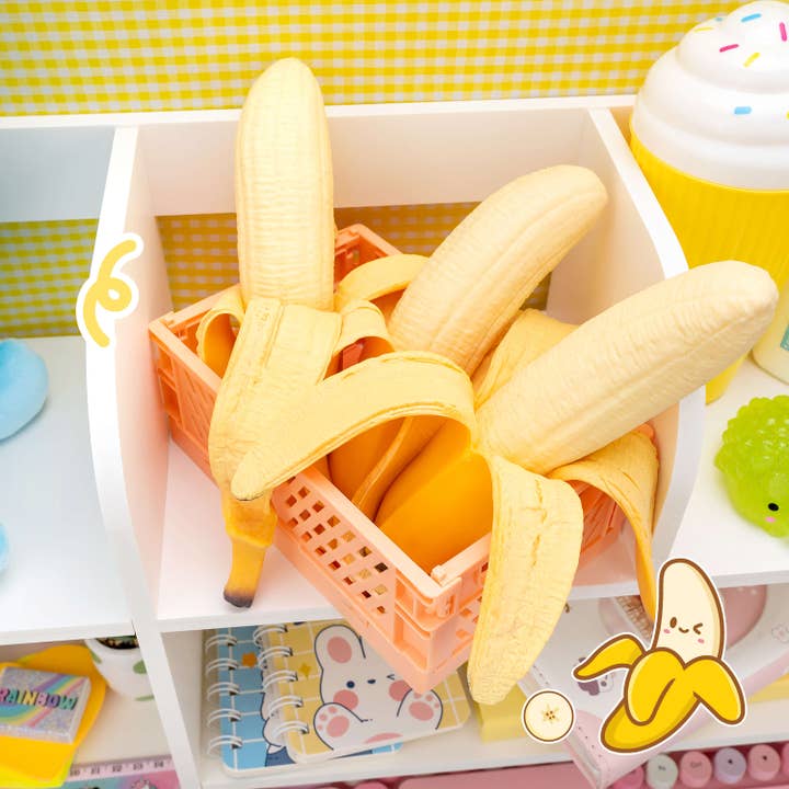Kawaii Slime Company - Wholesale Squishy Toy - Kids & Baby - Peeling Banana Squishy Stress Toy (12pcs/case)