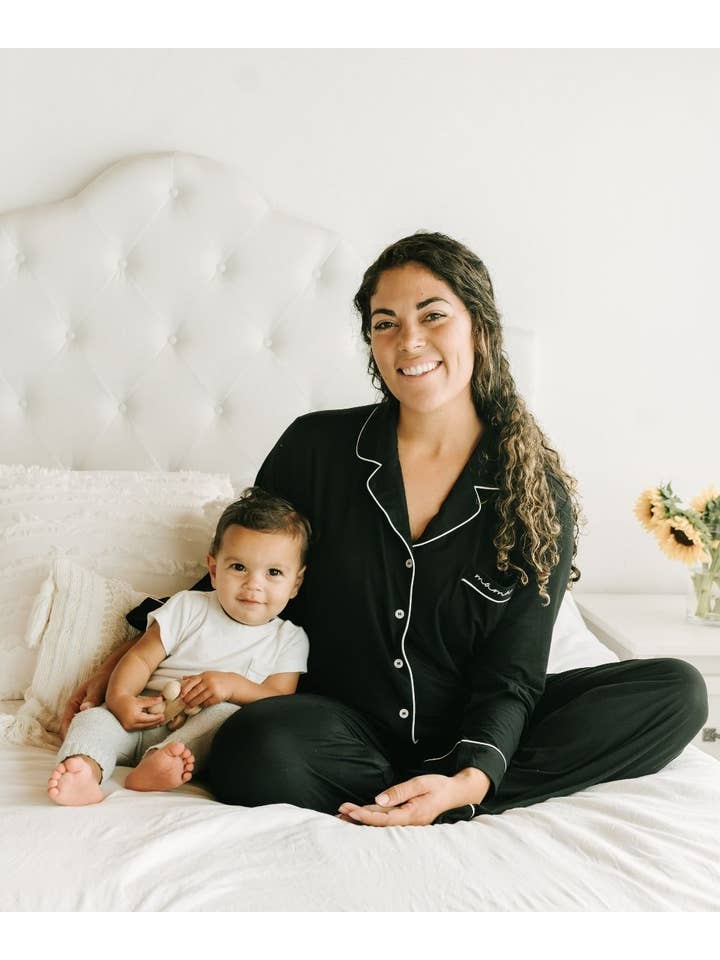 Sunflower Motherhood - Wholesale Sleepwear set – Women's - Long Sleeve Bamboo Mama Pajamas for Pregnancy + Postpartum5