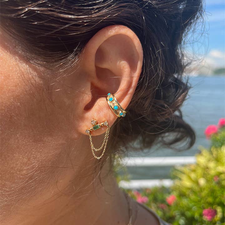 ANZIE - Wholesale Dangle Earrings - Cléo Bar Chain Earrings2