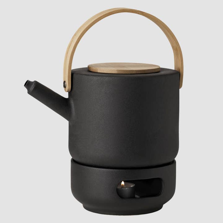 Studio Nordhaven - Wholesale Tea Pot - Theo teapot - matte black stoneware by Stelton