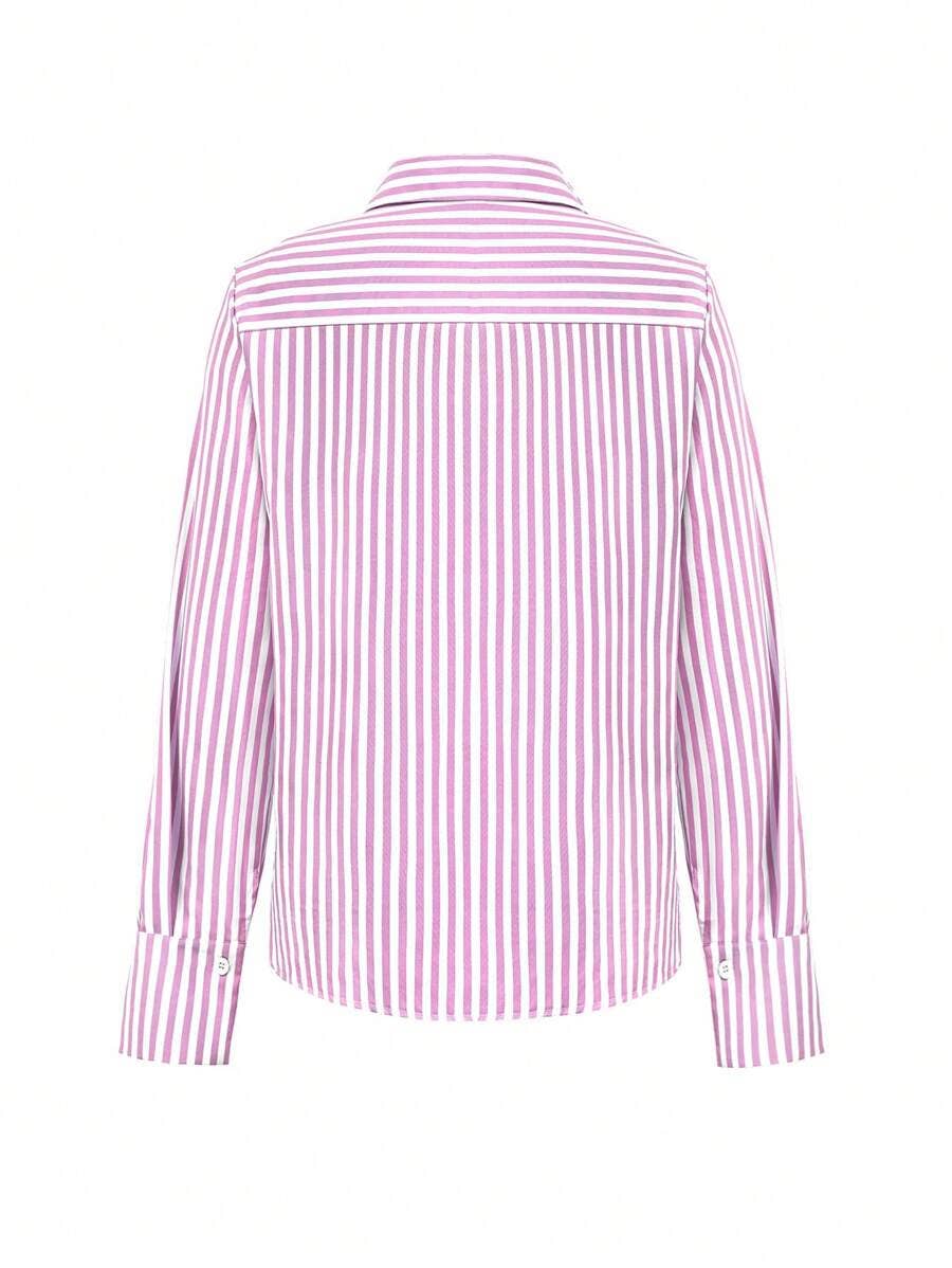Rosa Clothing - Wholesale Shirt - Women's - Long-sleeved striped shirt2