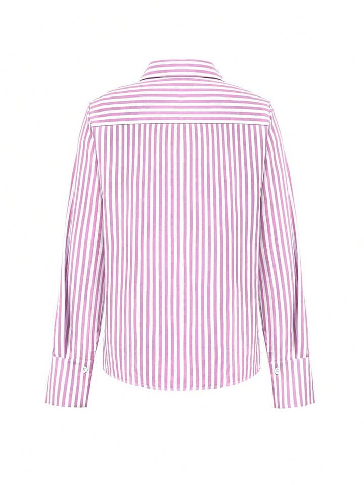 Rosa Clothing - Wholesale Shirt - Women's - Long-sleeved striped shirt2
