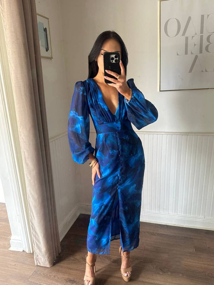 Vestido midi MIMI BLUE para mujer para venta al por mayor de SJ The Label