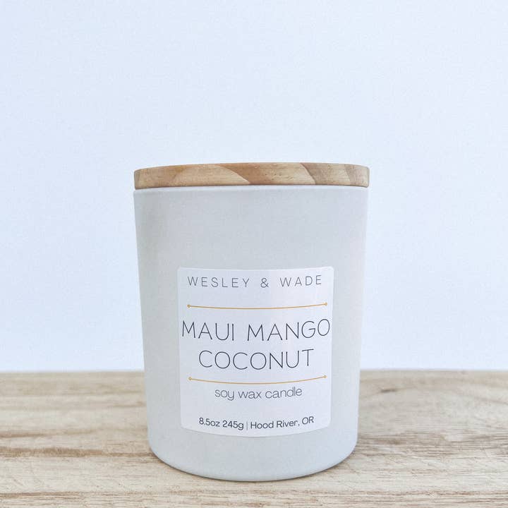 Wesley & Wade - Wholesale Jar/Filled Candle - Maui Mango Coconut Candle