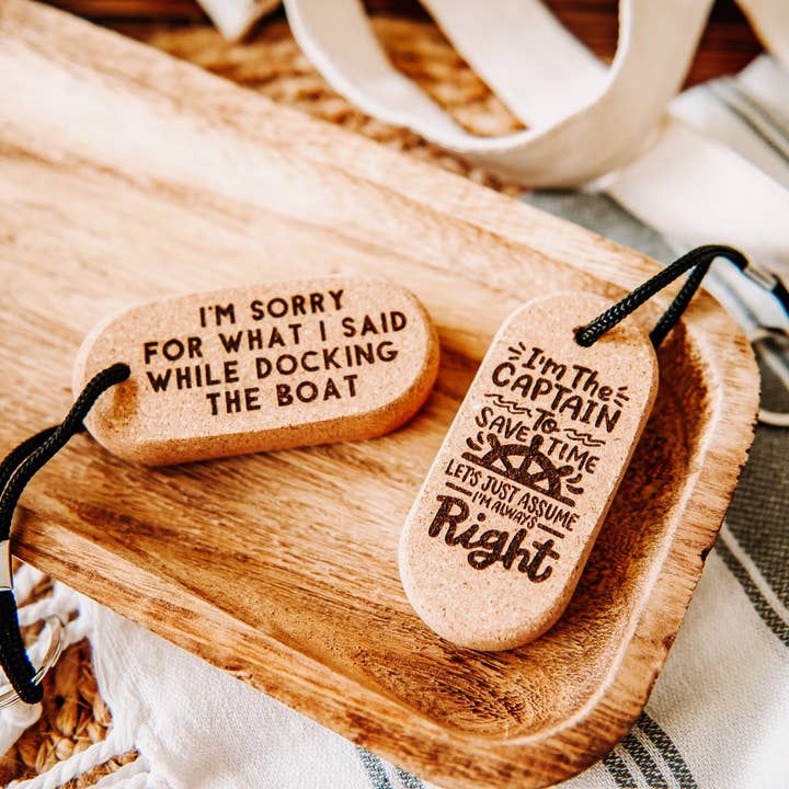 The Lillie Pad - Wholesale Keychain - Unisex - Floating Cork Keychain for Boating and Lake Life