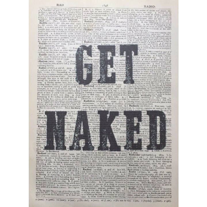 Get Naked Toilet Quote Dictionary Print - Badkamer Wall Art voor wholesale door Parksmoonprints