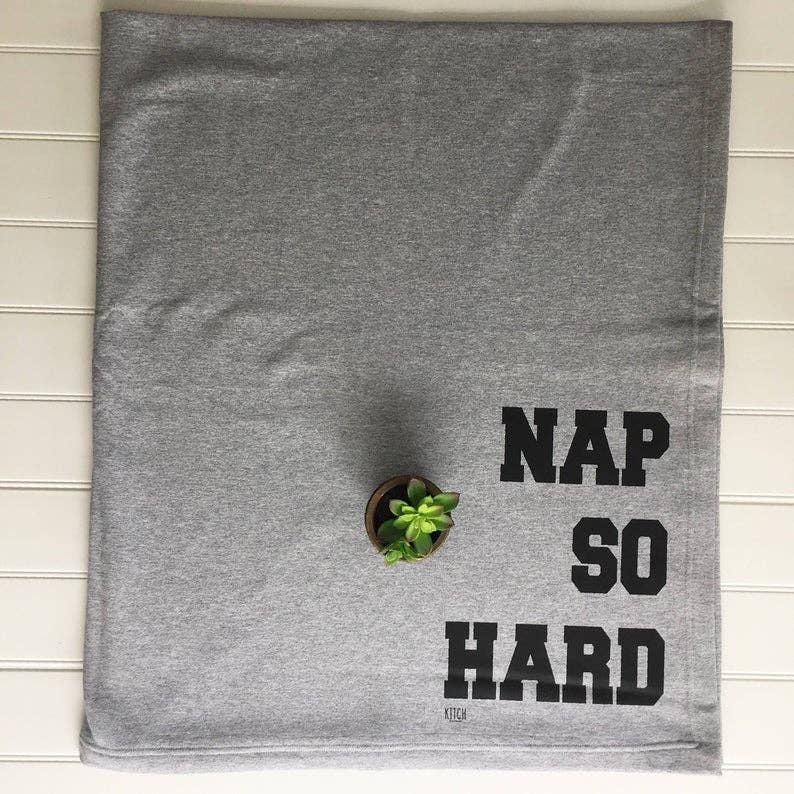 Perfect Day Print Co - Wholesale Throw Blanket - Nap So Hard Sweatshirt Throw Blanket4