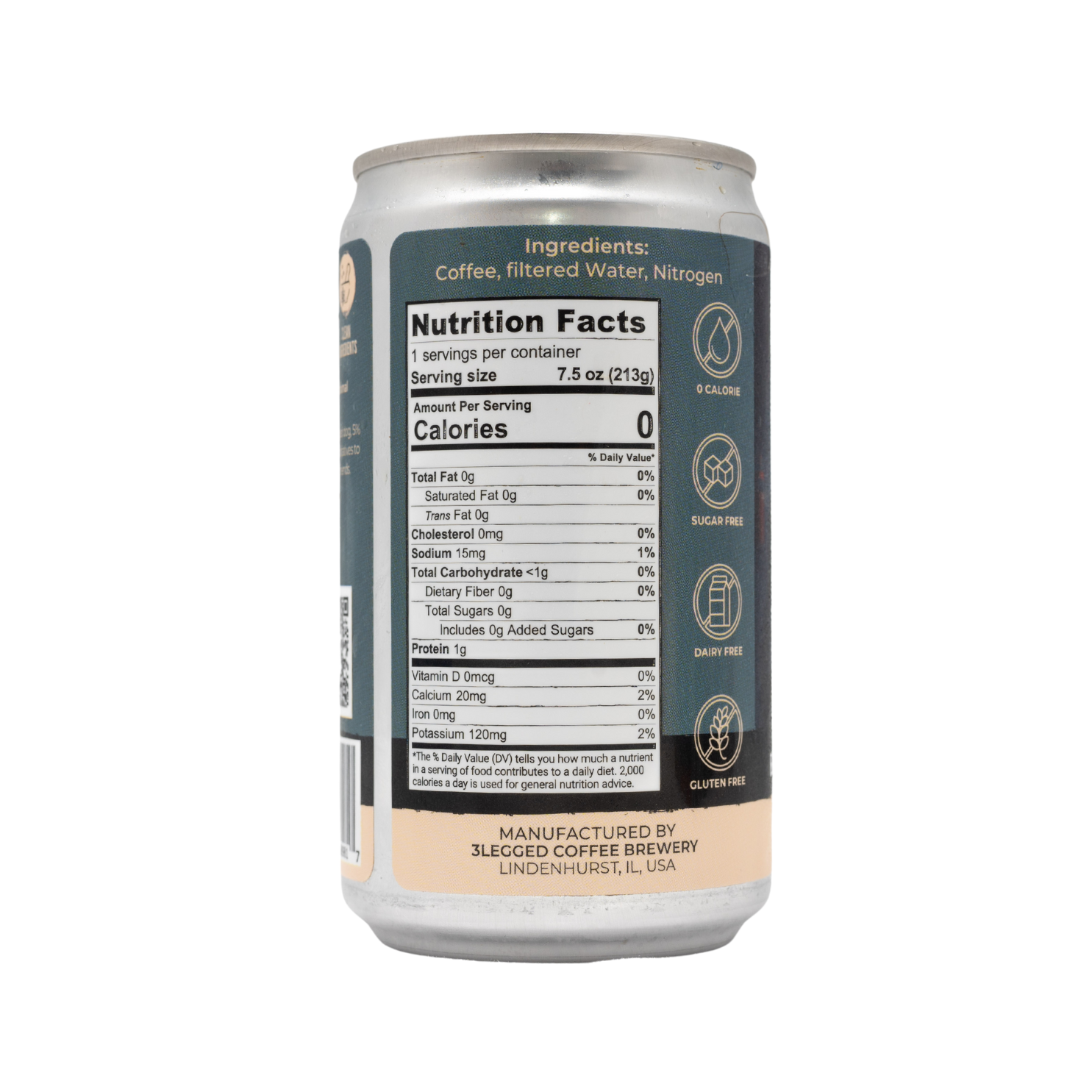 3Legged Coffee Brewery - Wholesale Iced Coffee/Cold Brew - Black Unsweetened Nitro Cold Brew Coffee1