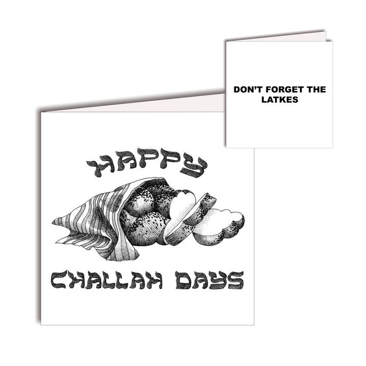 Carte de vacances Happy Challah Jours - Texte à l'intérieur pour la vente par All4Pun
