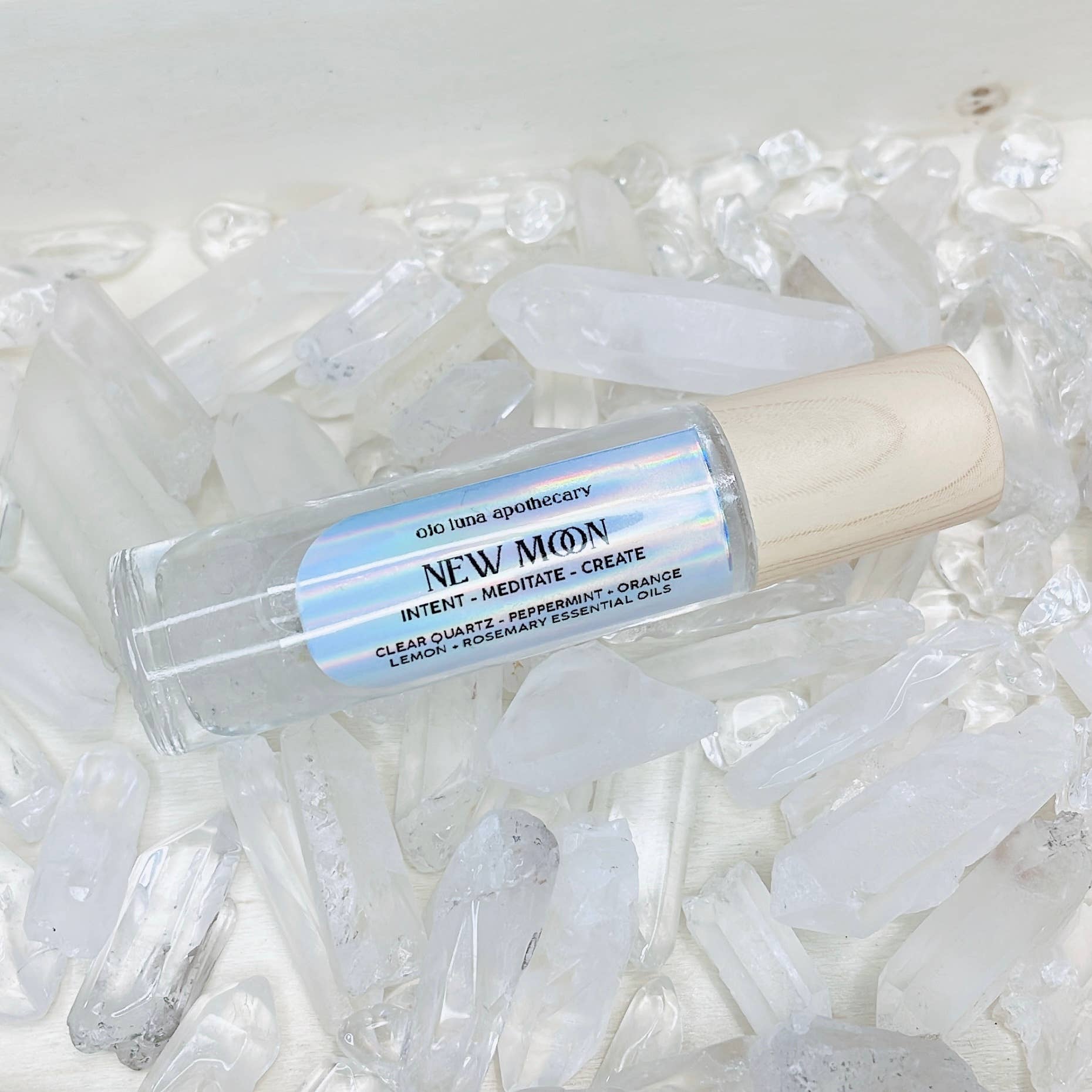 Ojo Luna Apothecary - Wholesale Essential Oil Roll-On - Crystal Infused Roller Oil6