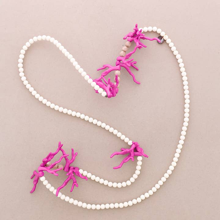 Sonata - Venta al por mayor Collares de cuentas/perlas - Collar Largo Bolas Corales Resina6