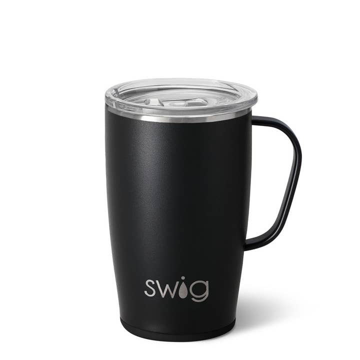 Black Travel Mug (18oz) for wholesale by Swig Life