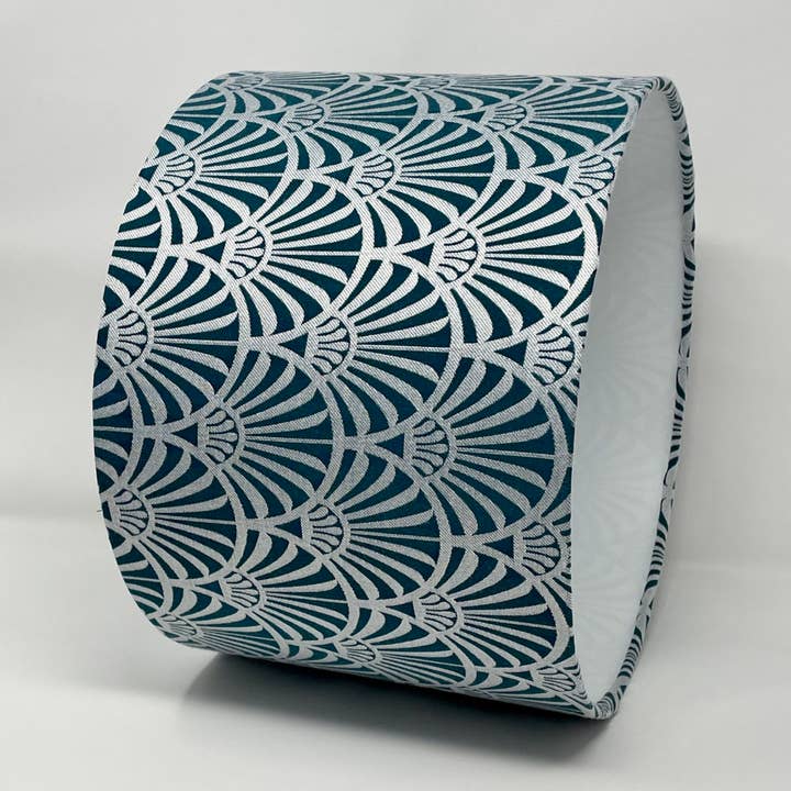Fait Par Moi - Wholesale Lamp Shade - Zellige Teal Drum Lampshade2