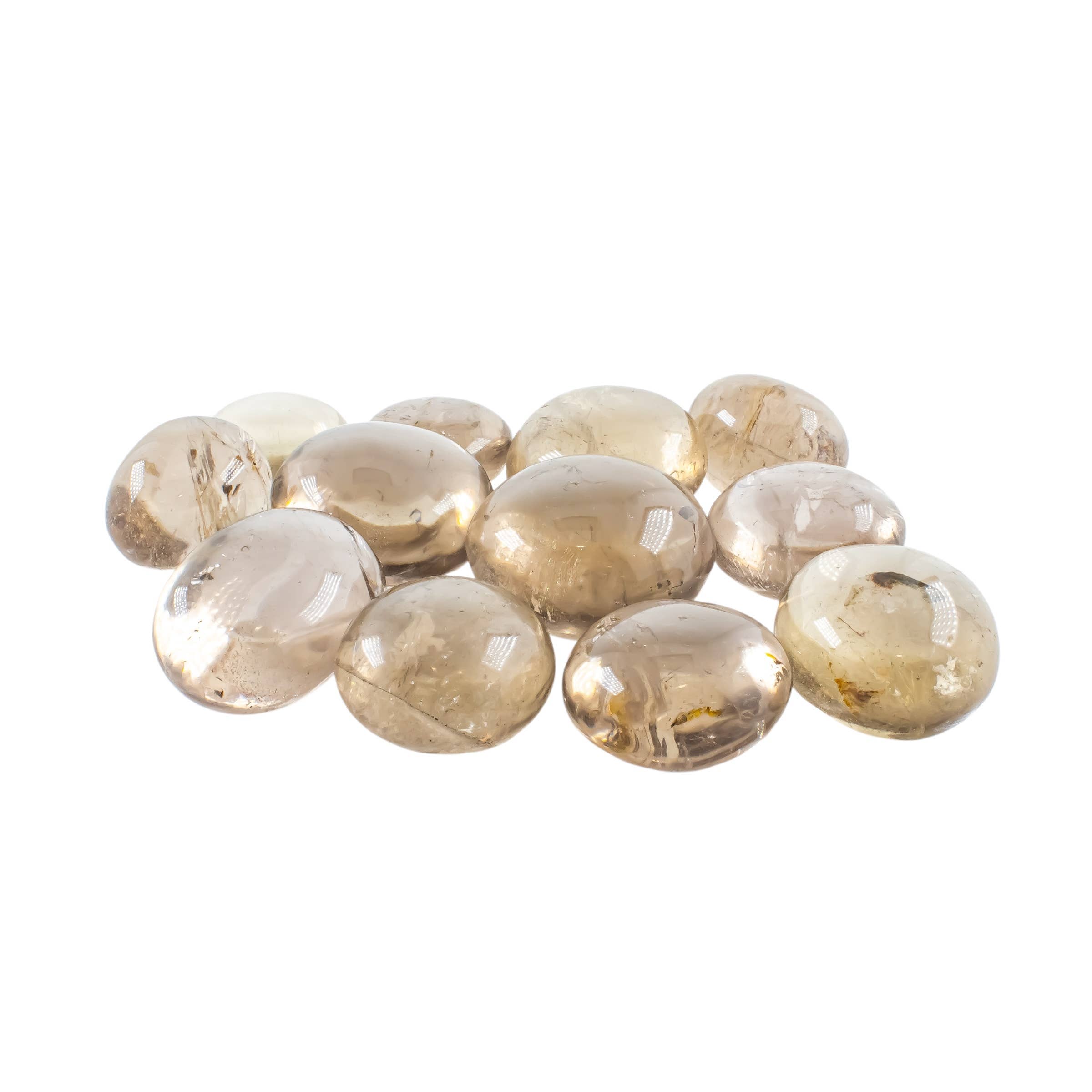 Quasar Gems USA - Vente Pierre et cristal de spiritualité - Galets de Quartz Fumé Pierre de Paume 1kg/2lbs2