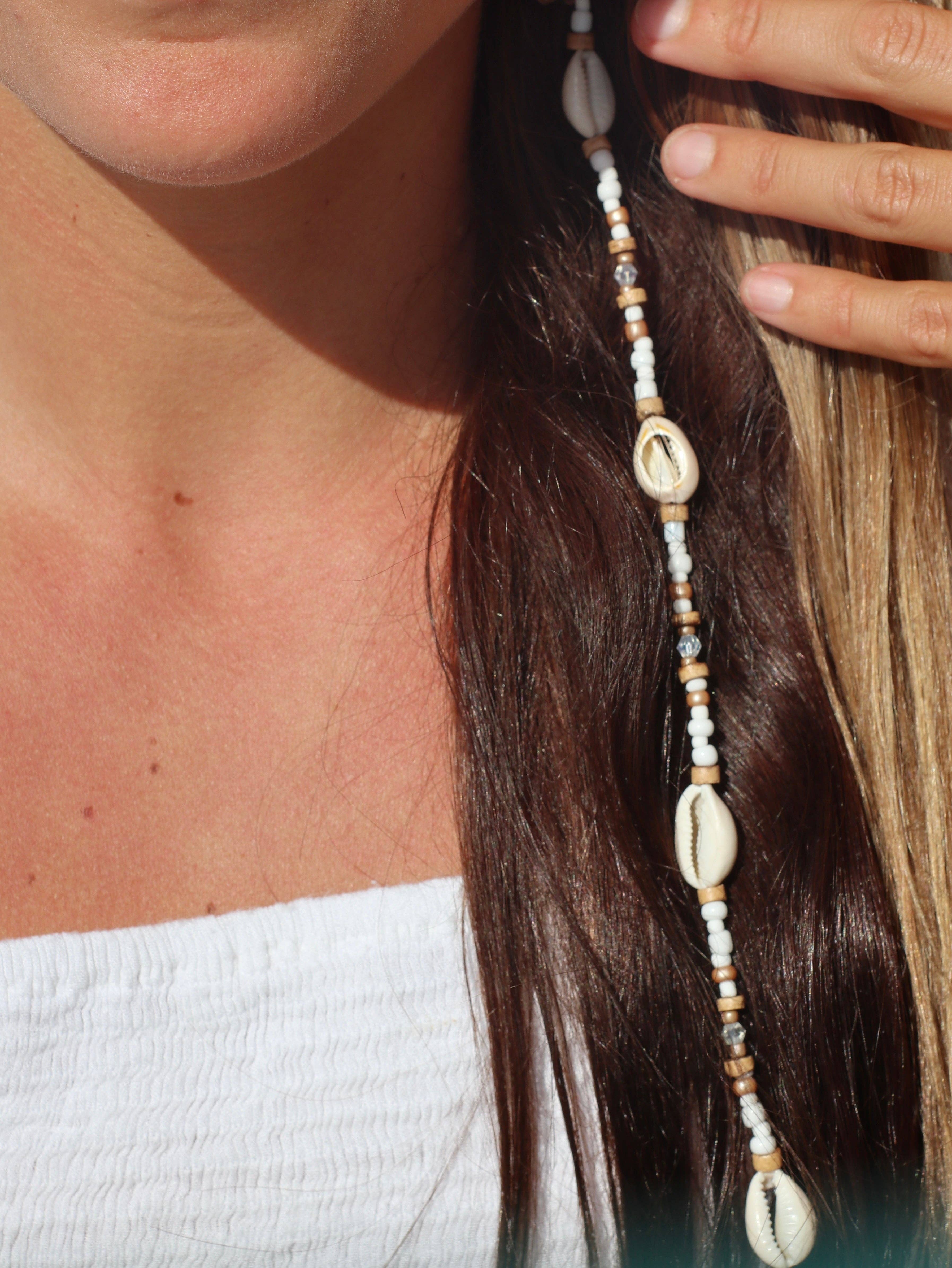 Brielle's Shells - Wholesale Hair Extensions - Multi-Shell Beaded Mermaid Extension3