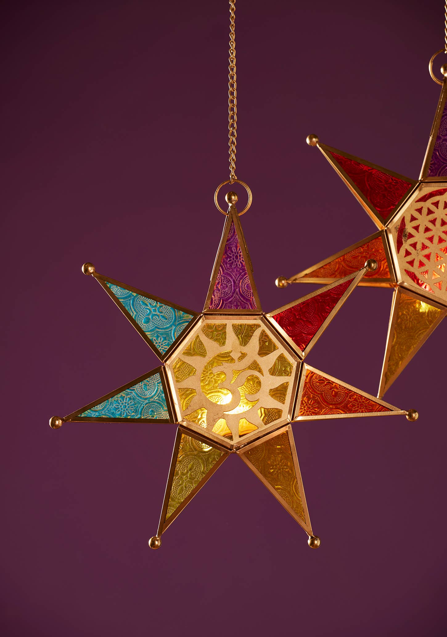 Namaste - Wholesale Lantern - Star Glass Lantern2