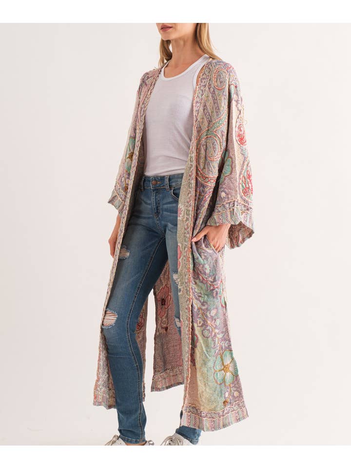 Raj Trading & Imports (USA) Inc. - Wholesale Kimono - Women's - Marley Thick Stitch Duster1