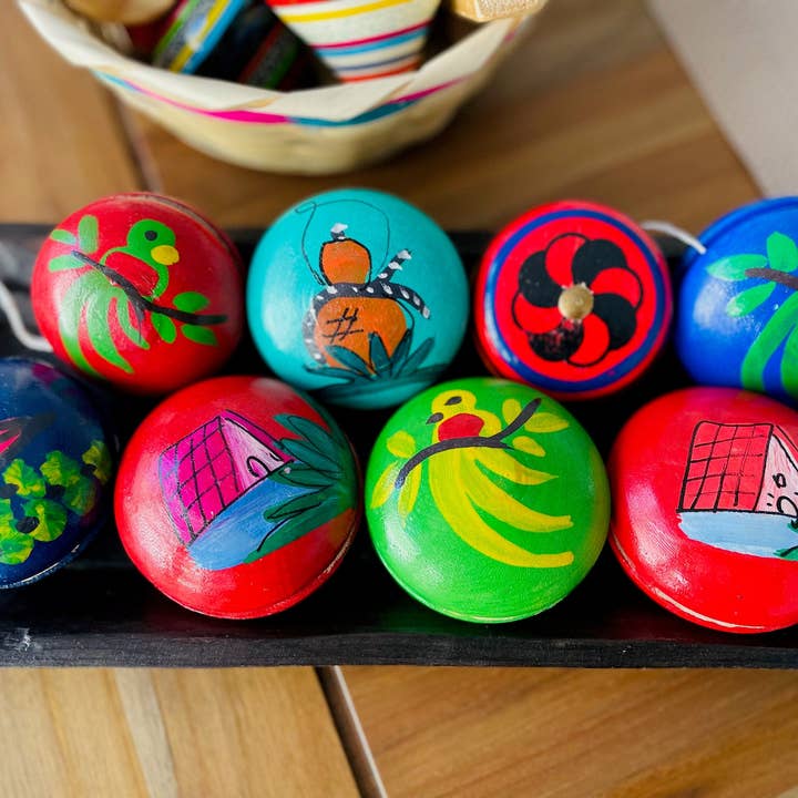 GUATEARTISAN - Venta al por mayor Juguete de madera - Niños - Juguetes yoyó de madera tradicionales guatemaltecos6