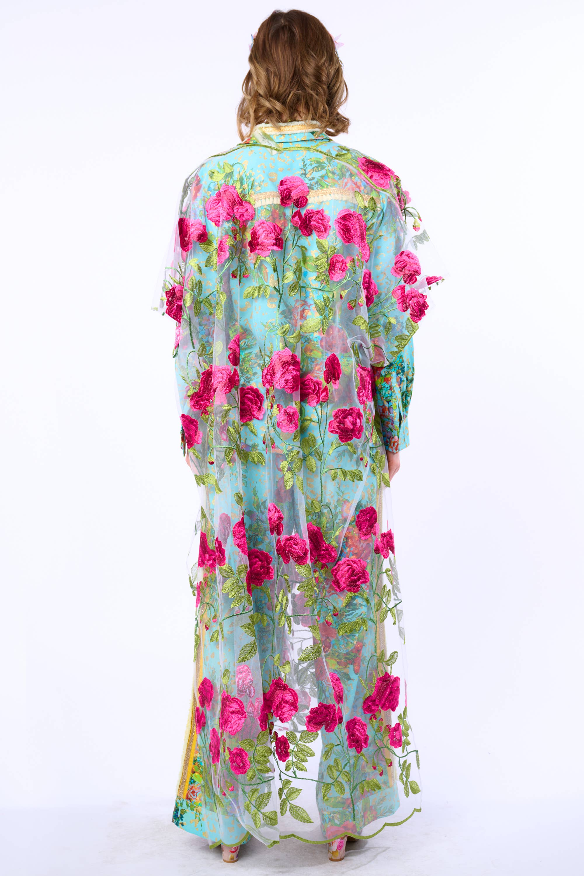 Imprimé Aqua Pantalon Cordelia en vente sur Faire19