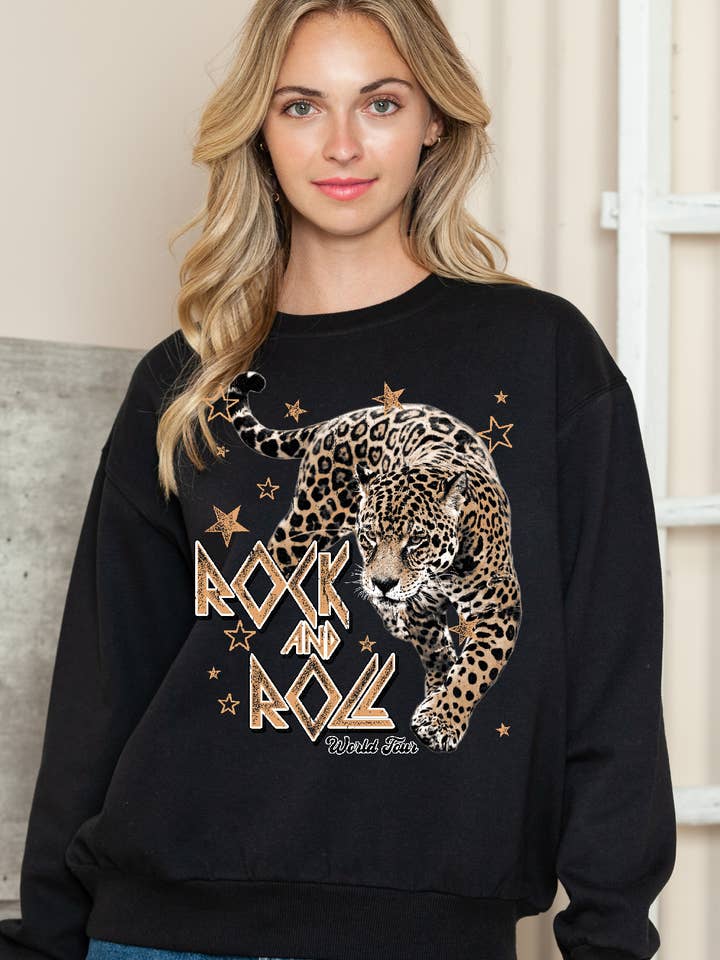 Felpa girocollo BT8123 SC ROCK N ROLL per la vendita all'ingrosso da parte di BouTeeQue Closet