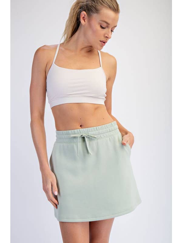 Sunday Morning - Wholesale Skort – Women's - S297037-STANDARD FIT MODAL SCUBA SKORT33