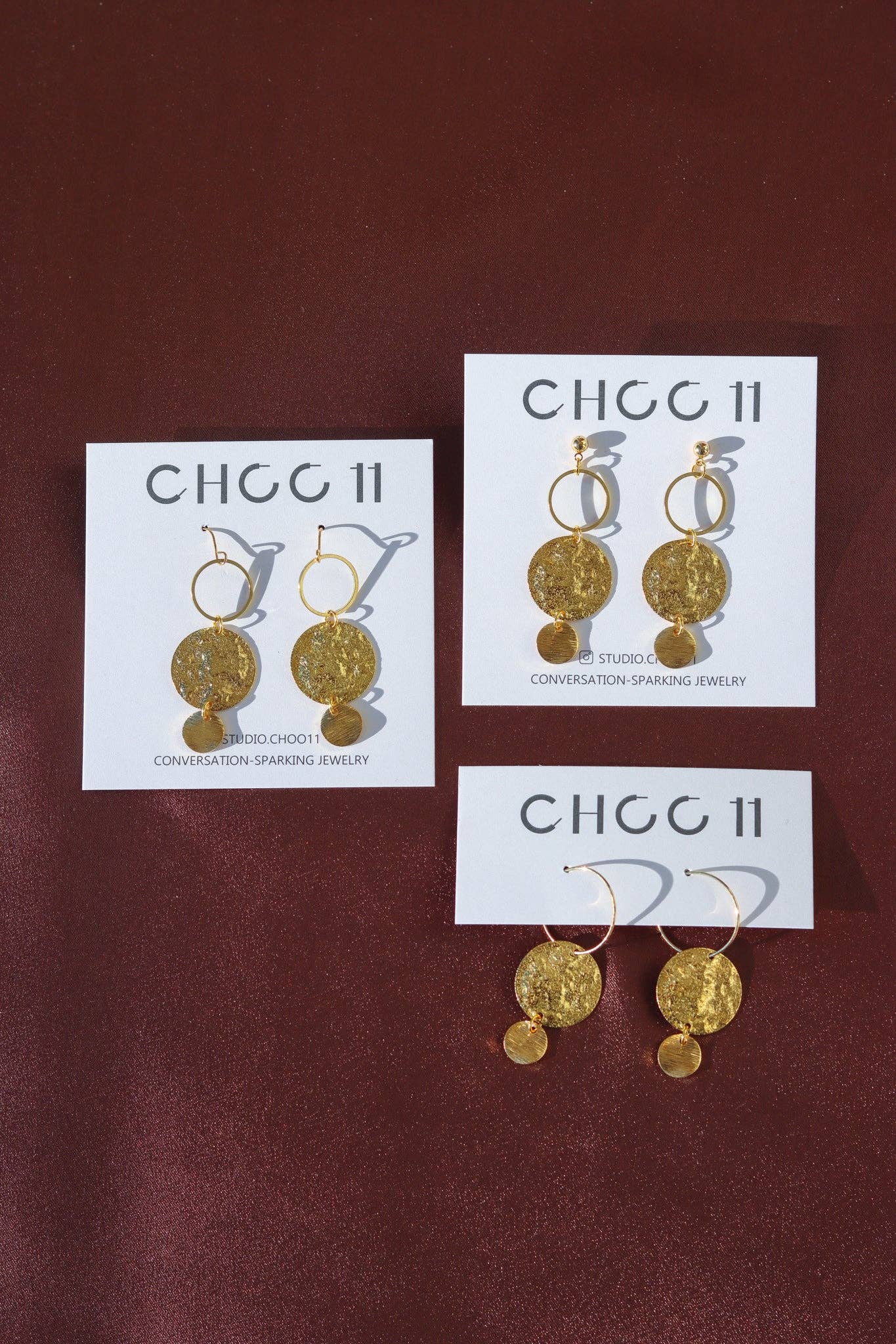 Studio Choo11 – Brincos de argola por atacado – BRINCO Z-LATÃO 078