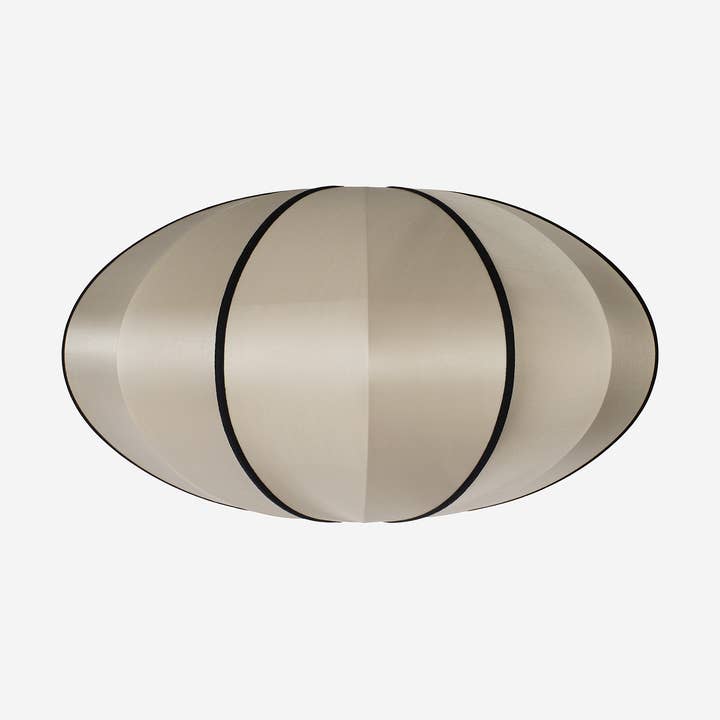 "Pumpkin" Lampshade in Classic Silk with Black Ribbon for wholesale by Oi Soi Oi