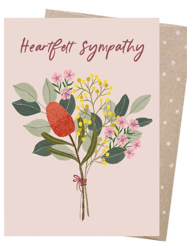 Tarjeta de felicitación con ramo de condolencias (paquete de 6) para venta al por mayor de Earth Greetings