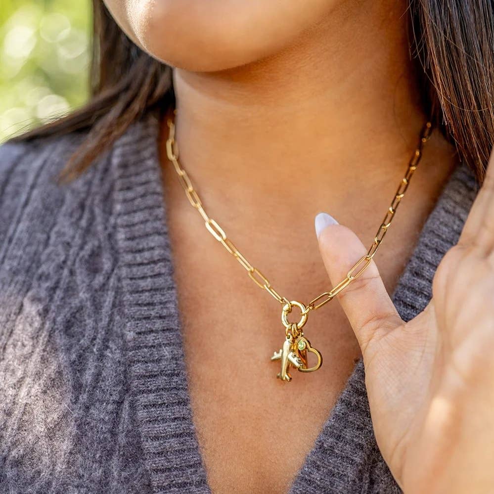 WJW – wholesale Individuell berlock/hänge – 18K guld PVD-belagt rostfritt stålvingsflygplansberlock3